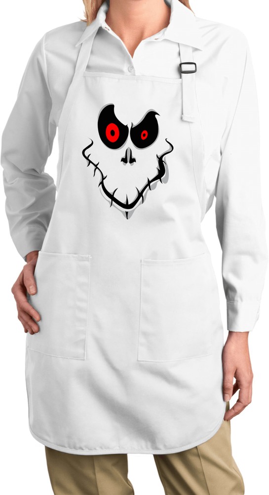 Ladies Halloween Ghost Face Apron