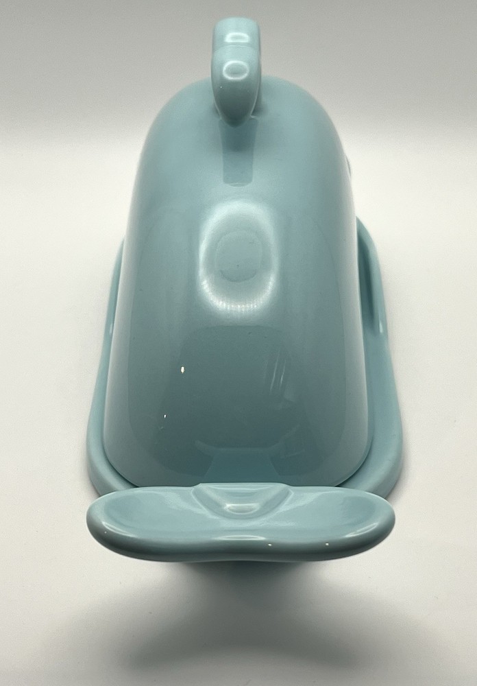 Dowan Ceramic Blue Whale Covered Butter Dish