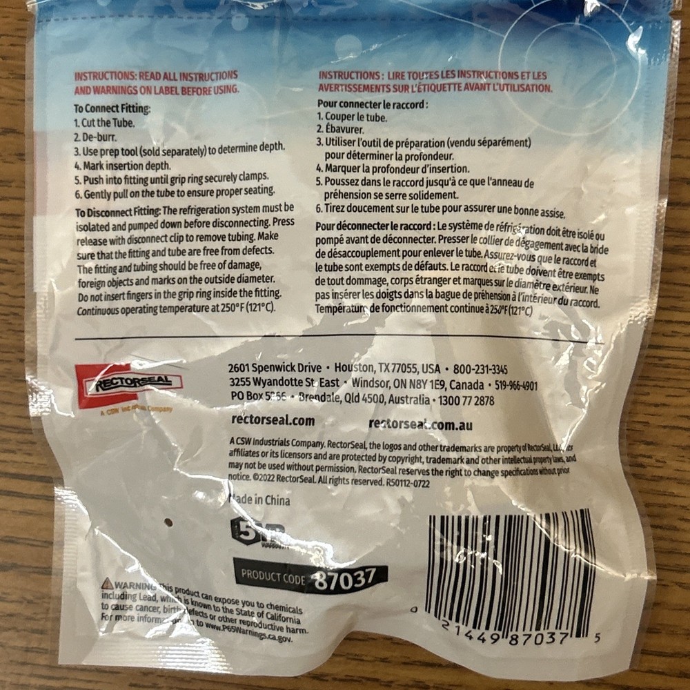 RectorSeal 87037 PRO-Fit 3/8" Quick Connect SOCKET Refrigerant Line