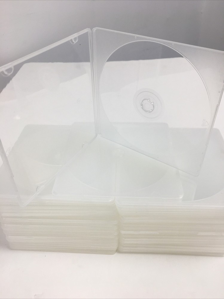 USDISC PP Poly Cases 5mm, Single 1 Disc (Clear) - 44 Pack