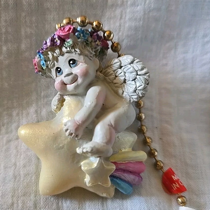 Dreamsicles Polystone Fan Pull 3" New 3683. 2003 Cast Art. Shooting Star