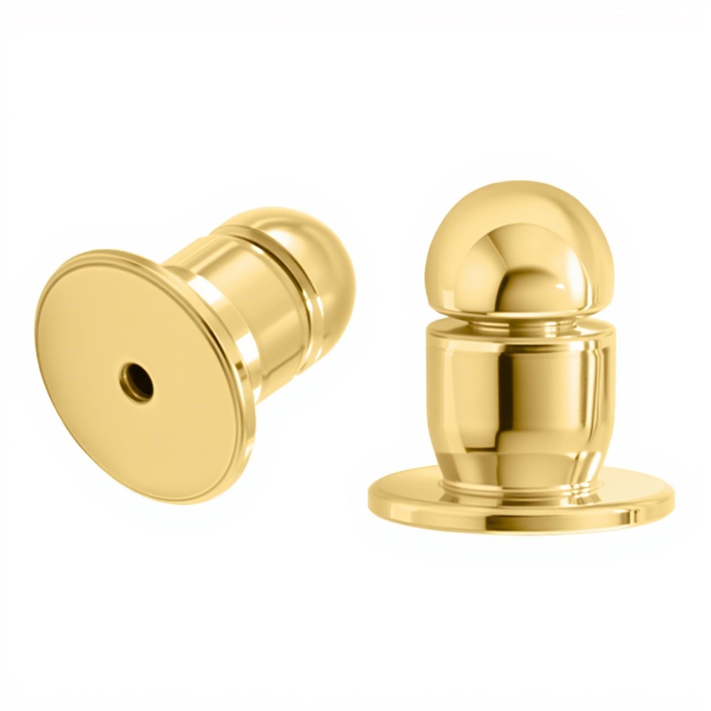 Locking Earring Backs for Studs Secure Earrings Back (Gold)