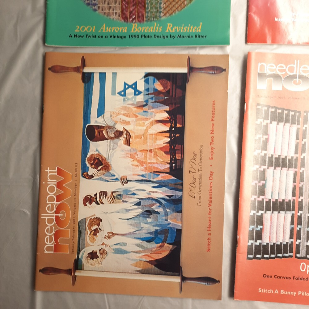 4 Needlepoint Now Magazine Issues 2001 Volume 3 - 1, 2, 3, 5