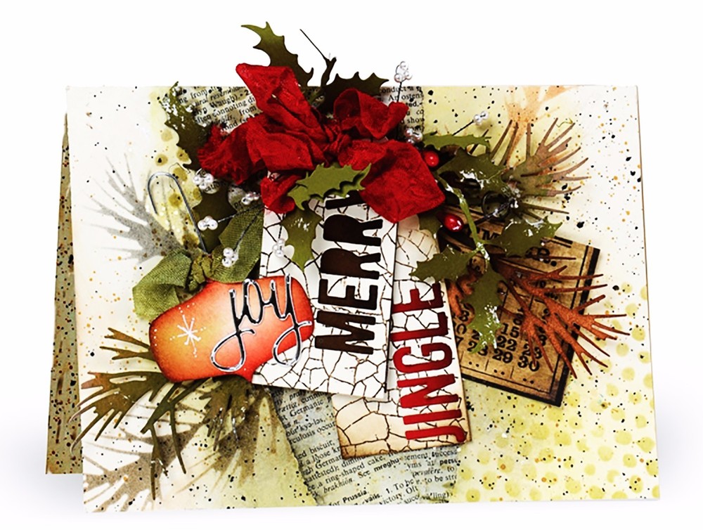 Sizzix Thinlits Holiday Words: Script 17-die set #660058 Retail $22.99 Tim Holtz