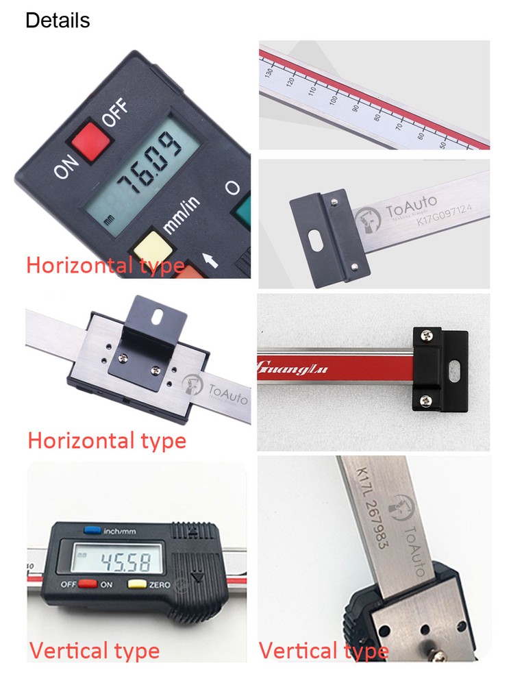 100~600mm Horizontal Linear Scale Digital Readout LCD Display Lathe Bench Ruler