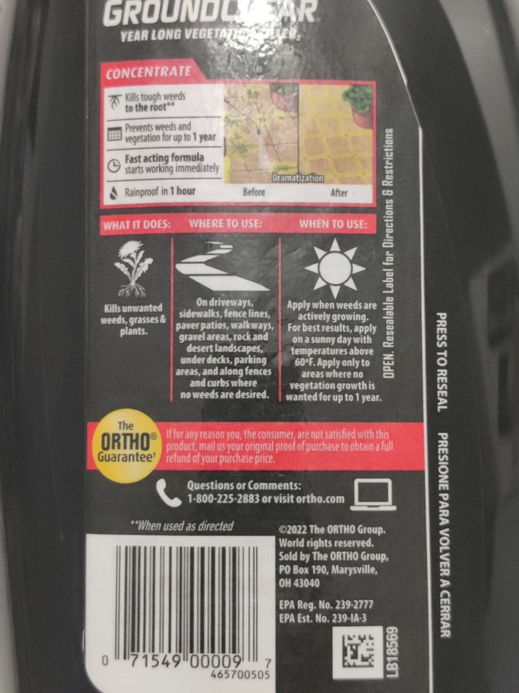 GroundClear Vegetation Killer, 32 oz. Concentrate - 4657010