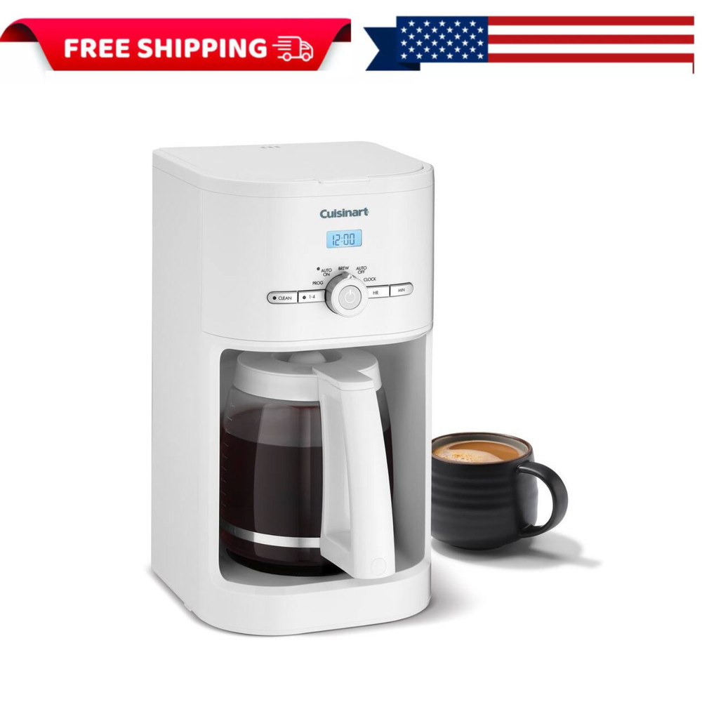 Cuisinart 12-Cup Programmable Coffeemaker, Black - 12 Cup - White