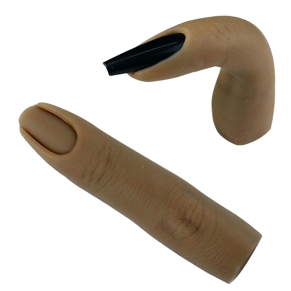 Versatile Silicone Finger for Manicure Practice - Great Gift for Nail Starters