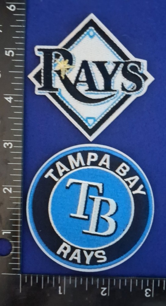 2 Qty TAMPA BAY RAYS IRON ON PATCH