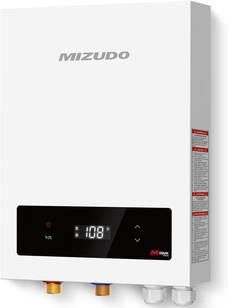 MIZUDO 27kW 240V Electric Tankless Water Heater Instant Hot For the Whole House