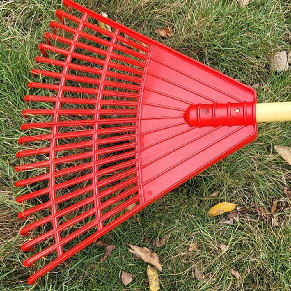 Plastic Rake Head 21 Tines Garden Leaf Rake Spring Shrub Grass Replacement Head