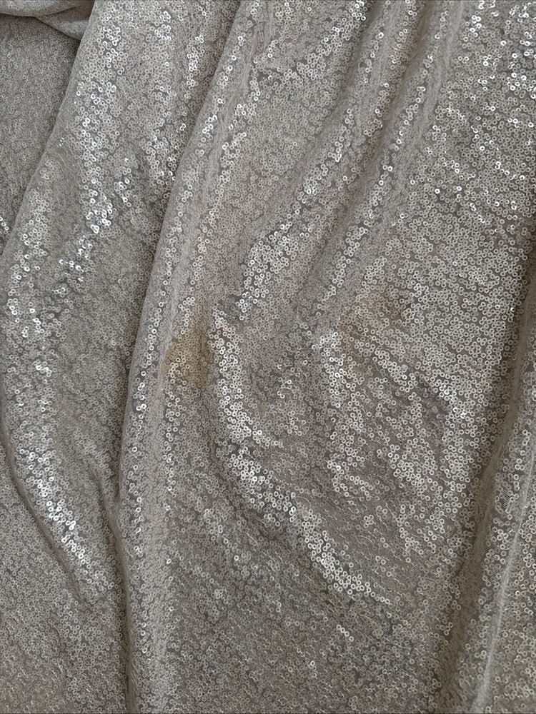 Primark Tablecloth Gold Sequin Lightweight Chiffon Rectangular 130cm x 208cm