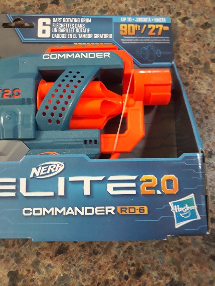Nerf Elite 2.0 Commander RD-6 Blaster,  6-Dart Rotating