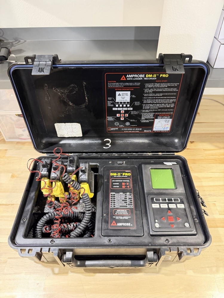 AMPROBE DM-II PRO DAT LOGGER RECORDER W/ ACCESSORIES- SHIPS FAST