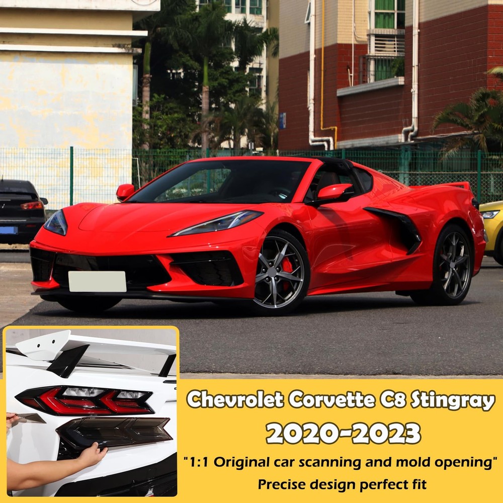 Car Tail lights Cover Compatible with Corvette C8 Stingray Z06 E full coverage