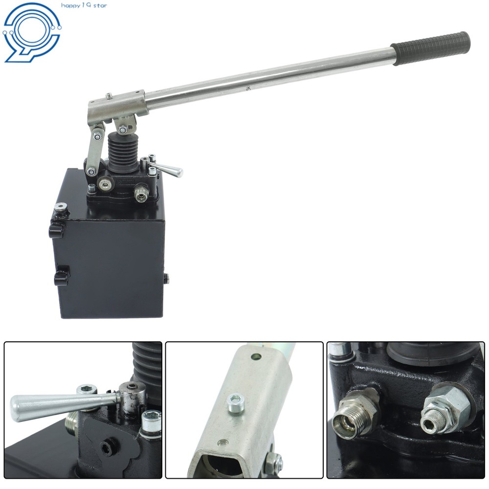 Double Acting 2.7CID Manual Pump Hydraulic With Valve 5 Quart
