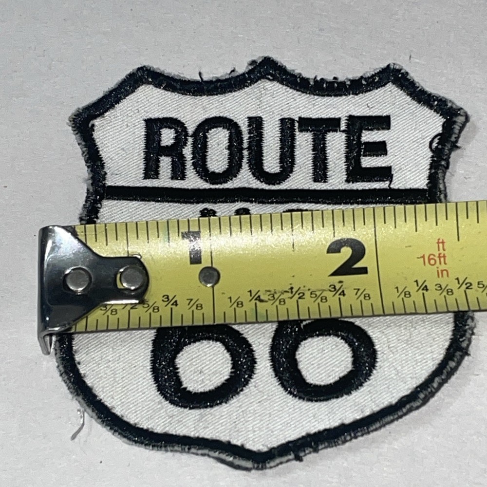 ROUTE 66 EMBROIDERED PATCH SEW-ON BIKER