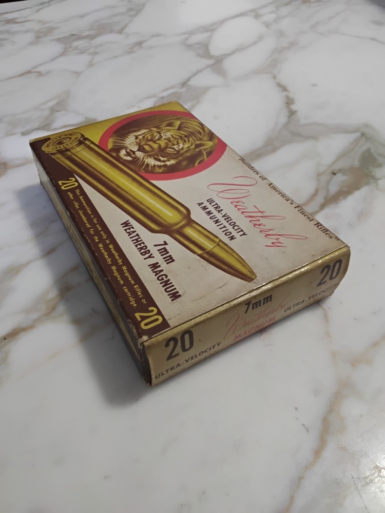 Weatherby 7mm Magnum Empty Ammo Box