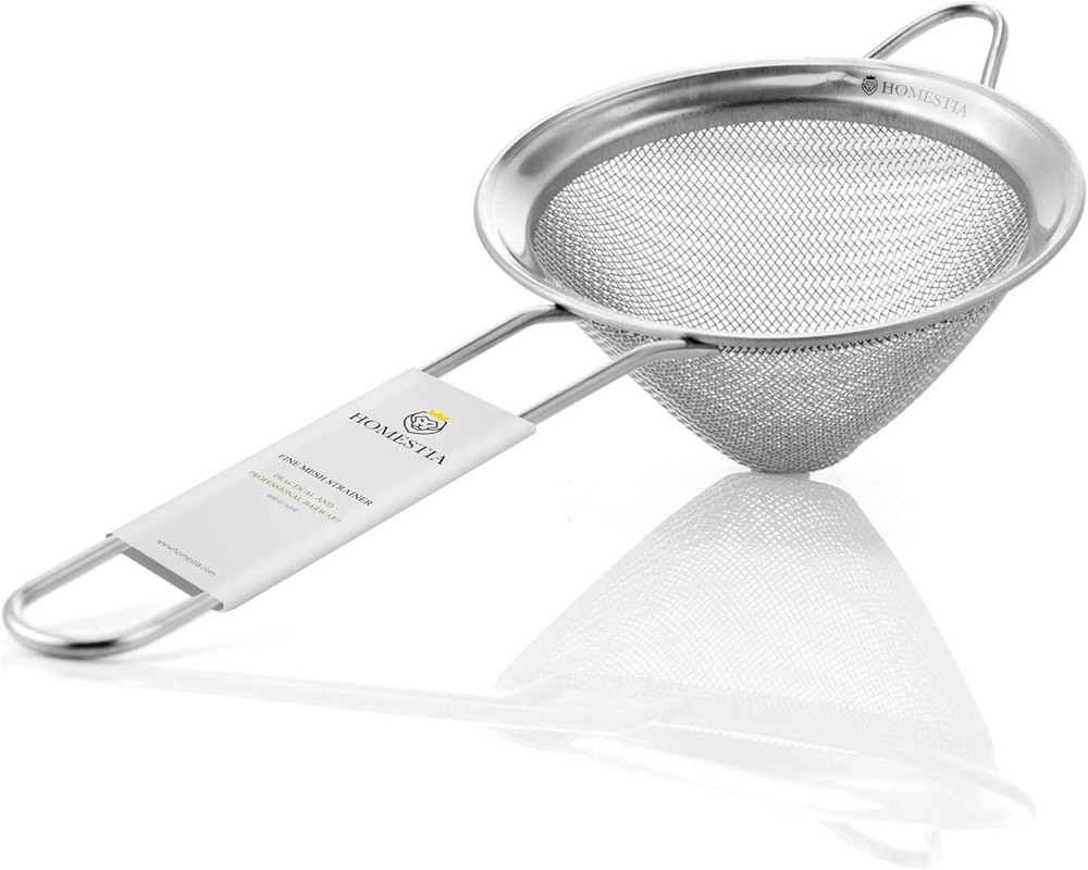 Classic Silver 3.3" Fine Mesh Strainer - Durable & Easy to Clean Kitchen Tool