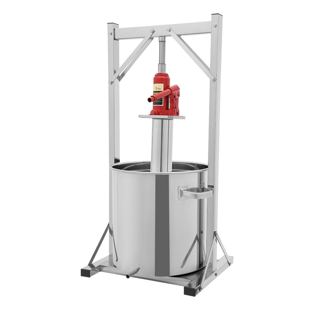 9.5Gal Fruit Wine Press, Manual Stainless Steel Cider Press with Hydraulic Jack