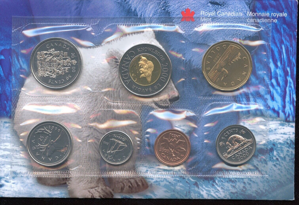 2000 Knowledge $2 Canada Uncirculated Prooflike Set - Original Envelope and COA