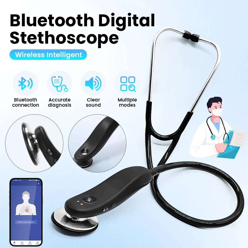 Digital Bluetooth Wireless Intelligent Electronic Stethoscope 40x Magnification