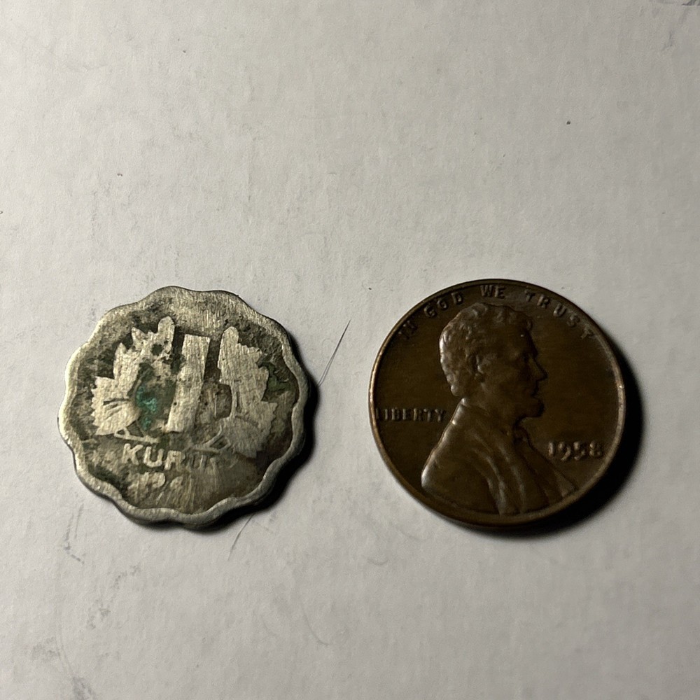 1941 Turkey One Kurus coin
