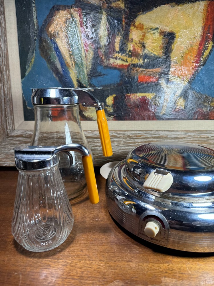 CHROME ART DECO WAFFLE MAKER