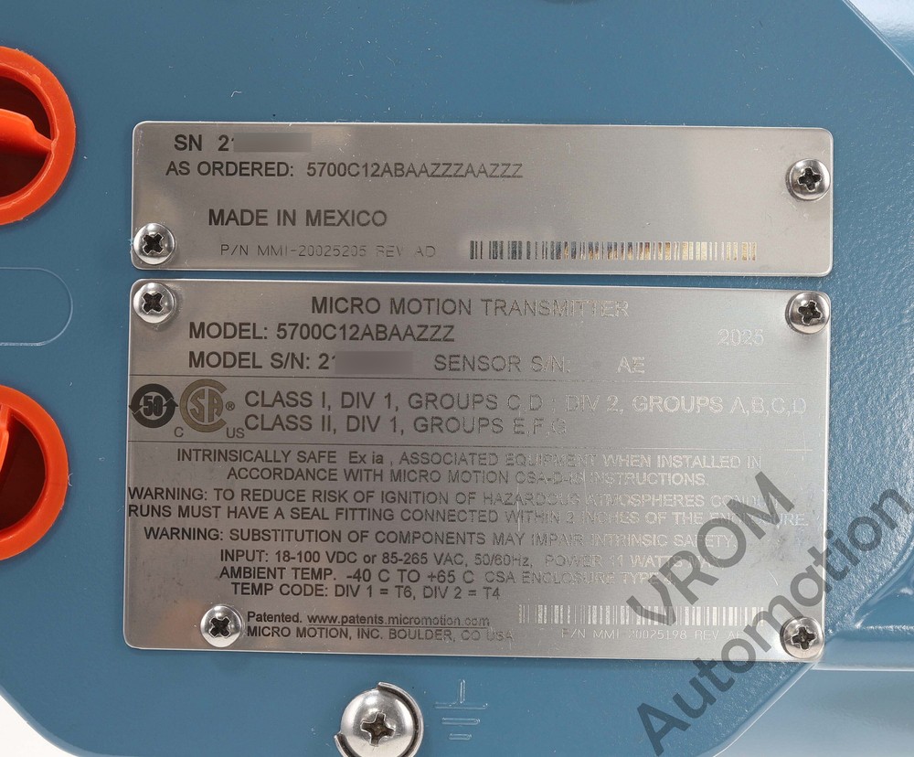 Surplus Emerson 5700C12ABAAZZZ Emerson Micro Motion Transmitter