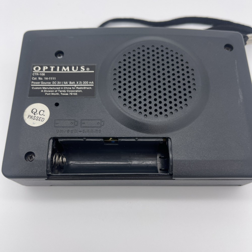 Optimus CTR 106 Vox Cassette Tape Player Recorder - Reconditioned
