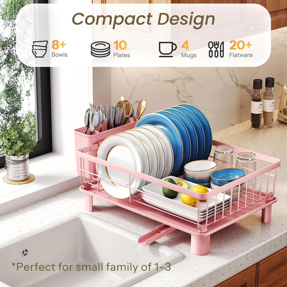 Dish Drying Rack - Small Dish Rack for Kitchen Counter, Stainless Steel Dish ...