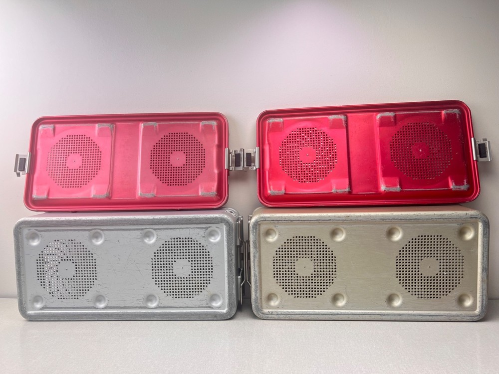 AESCULAP (2) JN442 Sterilization Containers (7) Filter plates