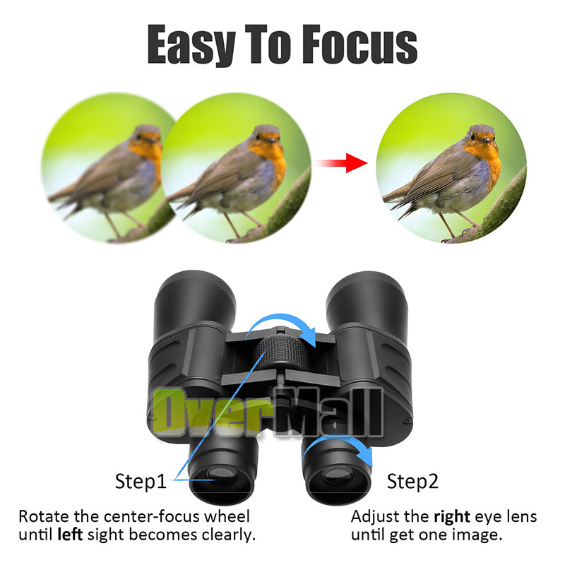 180X100 High Powered Compact Binoculars Waterproof Low Light Vision Carry Case