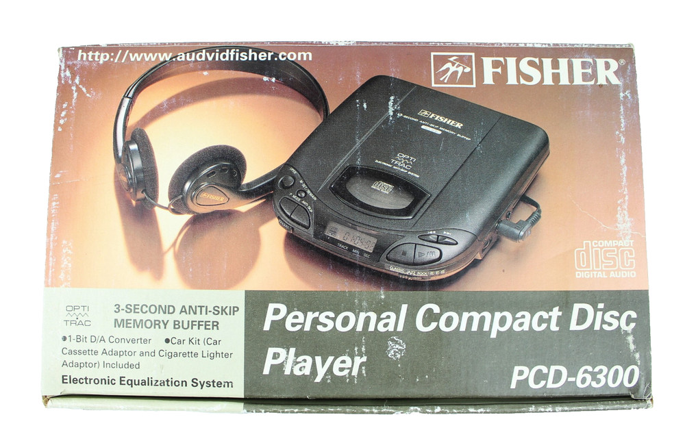 FISHER PCD-6300 PERSONAL COMPACT DISC PLAYER WITH CAR KIT