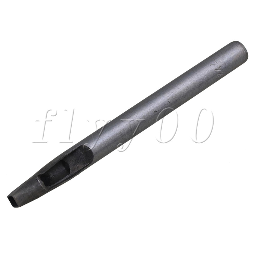 Silver Steel Rectangle Shape Leather Hollow Punching Tool DIY Craft Hand Tools