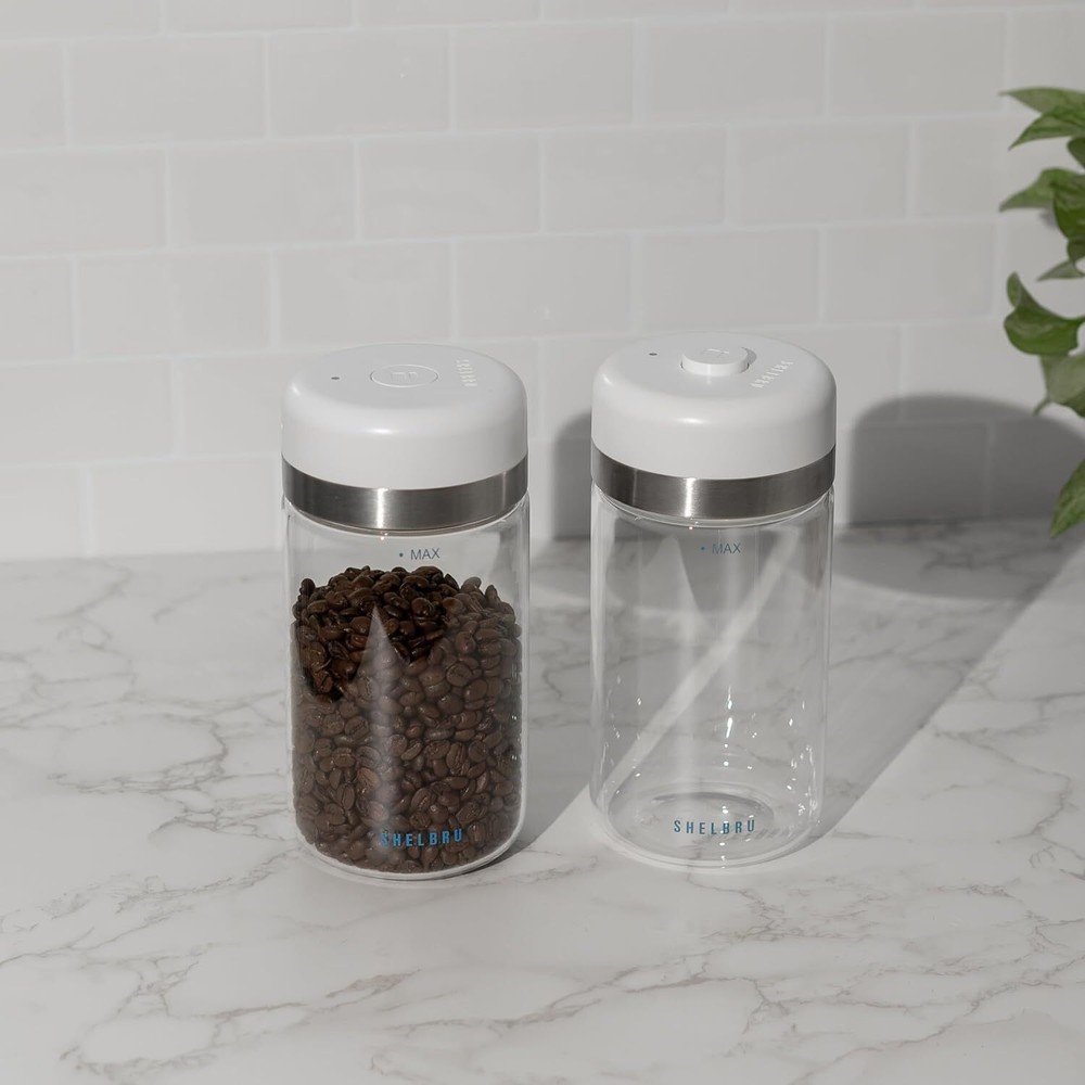 Shelbru Smart Canister, One-touch Interface Battery-Controlled Automatic...