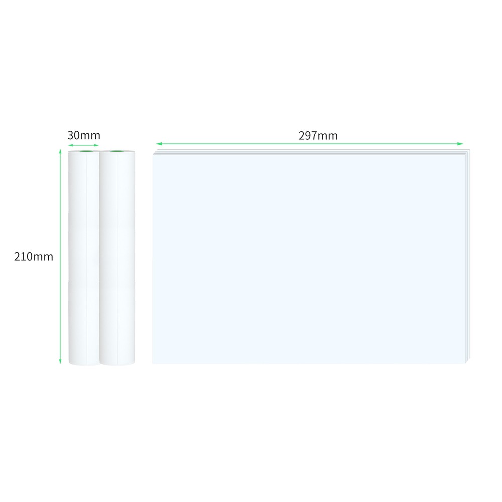 PeriPage 2 Rolls 50Sheets A4 Thermal Paper 210x30mm fr A40 Thermal Printer B1A0