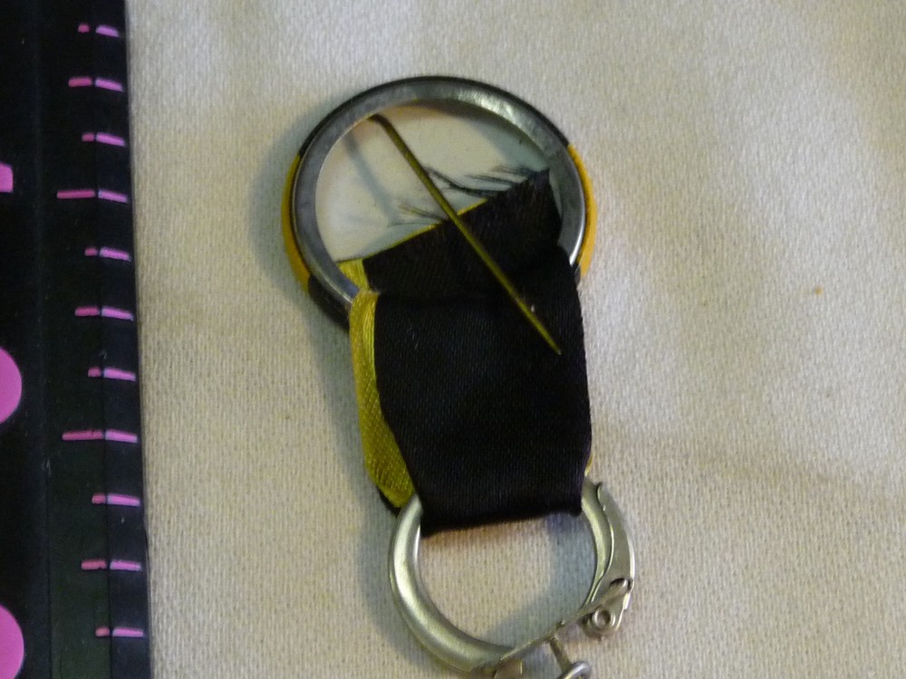 Pin Back Mississippi Southern Button & Key Chain