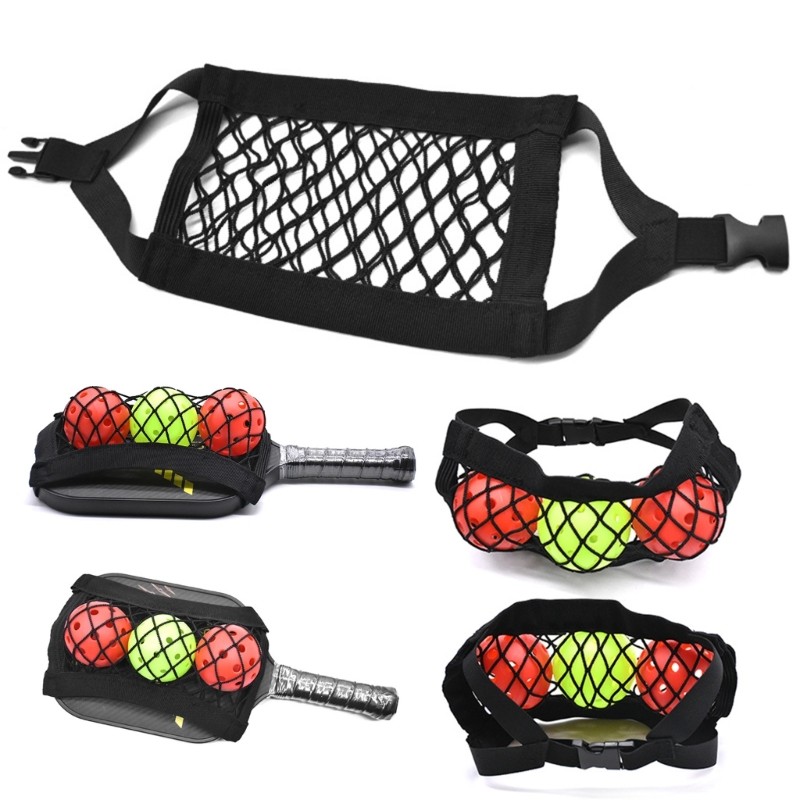 Sports Functional Pickleballs Gear Storage Net Bag Secure and Quick Access