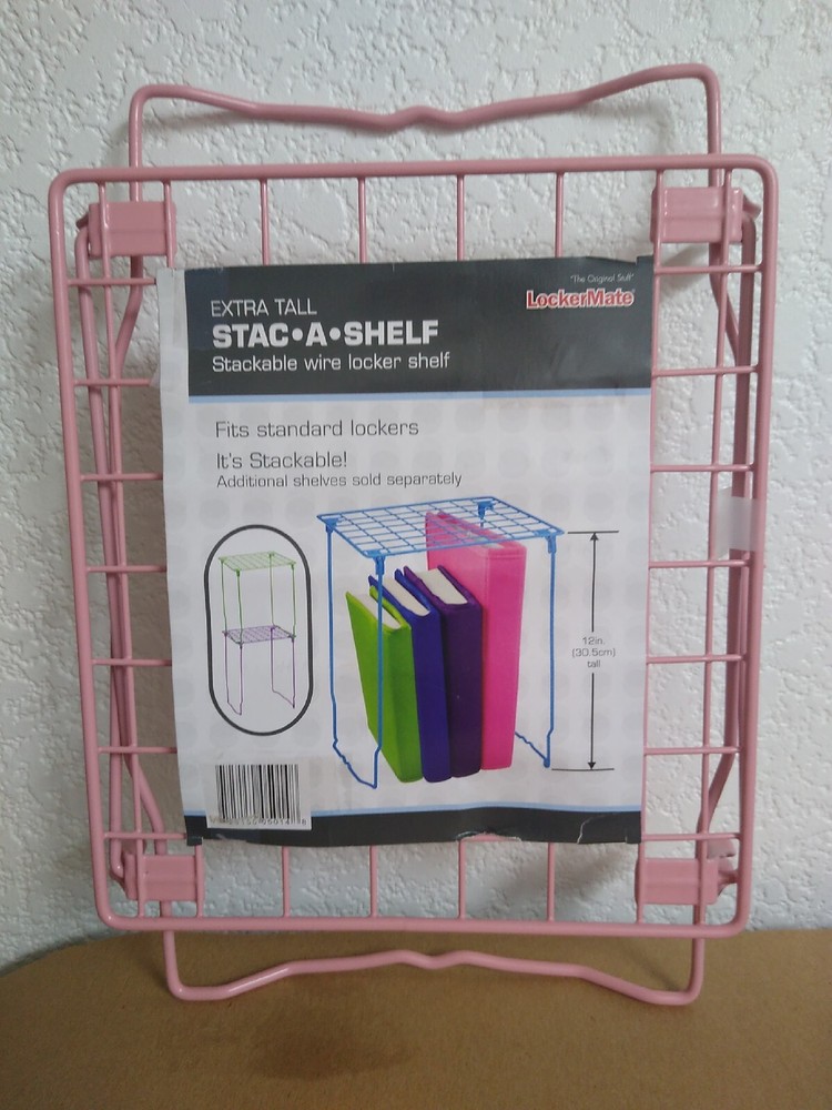 Stac-A-Shelf Locker Shelf, Stackable, Extra Tall, Fits Standard Size School L...