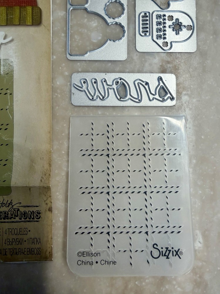 Tim Holtz Sizzix **WINTER** Sidekick Side-Order ThinLits Texture Fades 663098