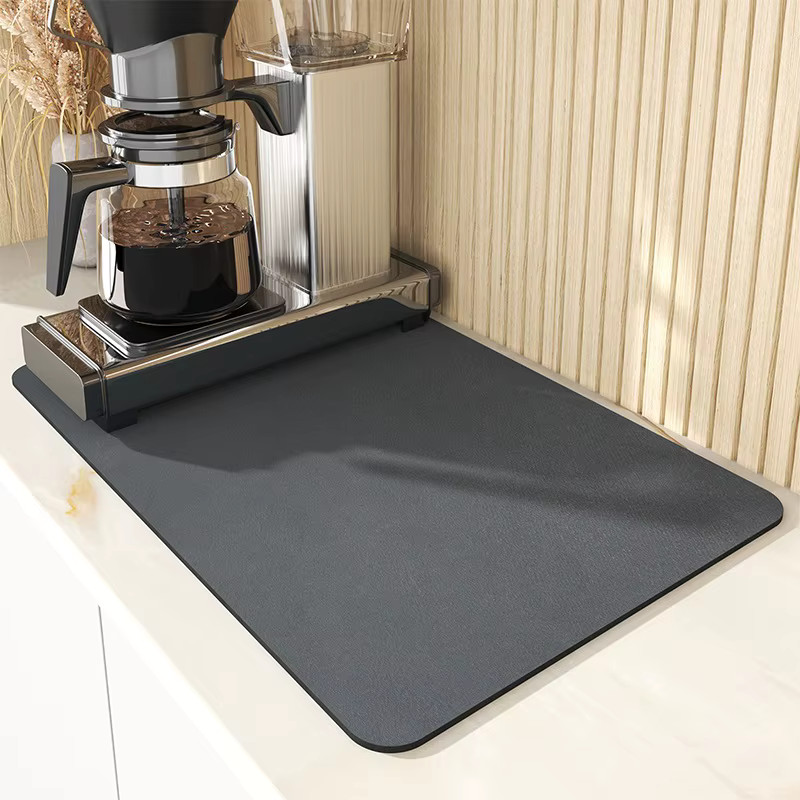 Super Absorbent Large Kitchen Absorbent Mat Antiskid Draining Coffee Dish Drying