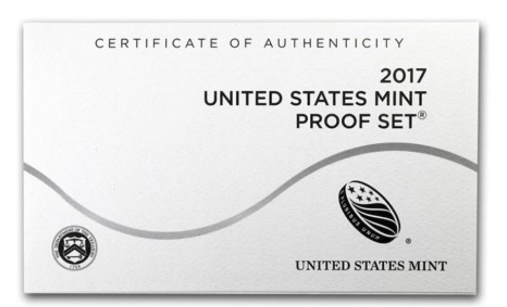 2017 Clad Proof Set U.S. Mint Original Government Packaging OGP COA