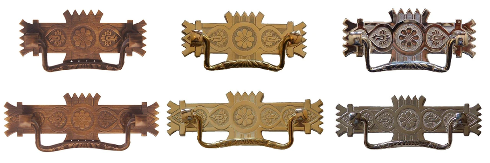 Eastlake Style Pull in Brass or Antique Brass