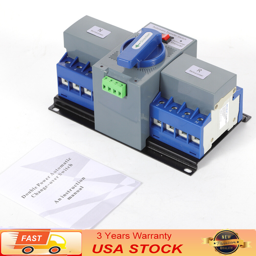 Dual Power Automatic Transfer Switch kit 63A 4P ATS Generator Changeover Switch