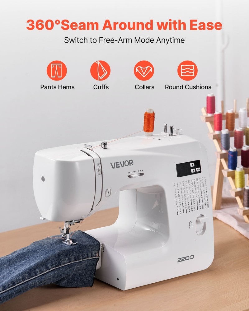 VEVOR Computerized Sewing Machine Digital Sewing Machine 60 Stitch Applications
