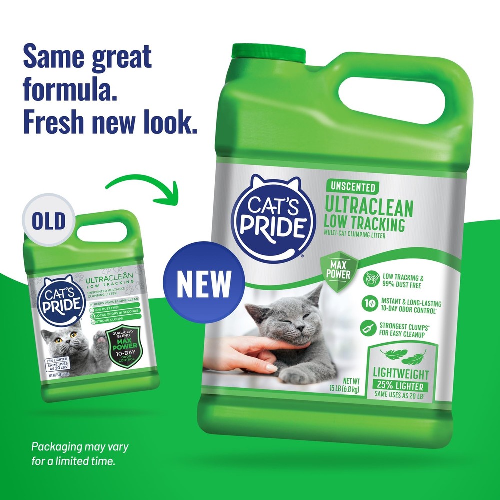 Max Power: UltraClean Low Tracking Multi-Cat Clumping Litter - Keeps Paws & H...