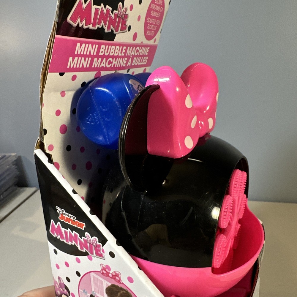 Minnie Mouse Mini Bubble Machine 2022 Disney Junior 2 Fl Oz