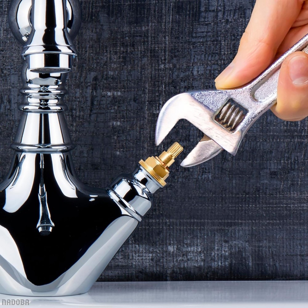 Complete Faucet Valve Replacement Set – 2 Brass Cartridges for Smooth Operation