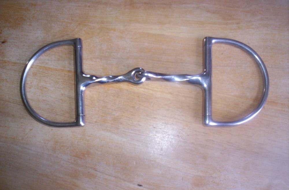 Used Stainless Hunter Dee Slow Twist Snaffle Bit 5" mouth